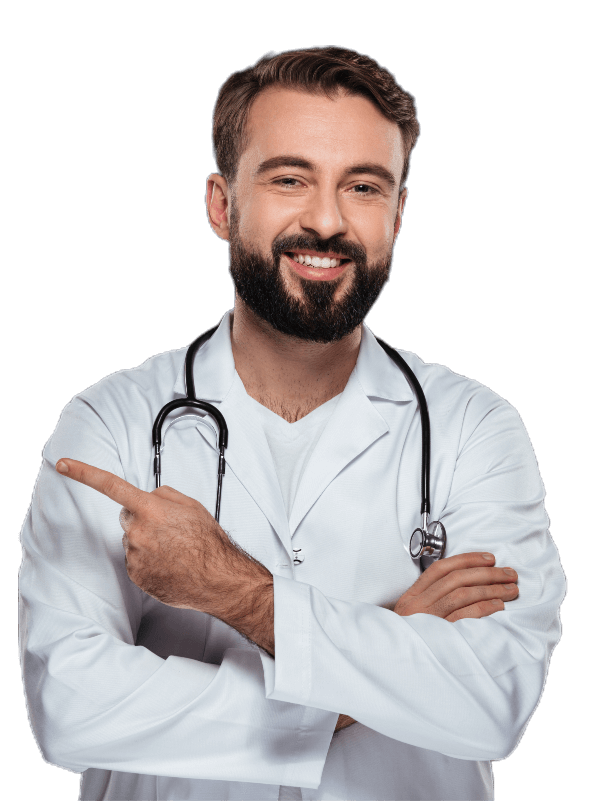 portrait smiling male doctor